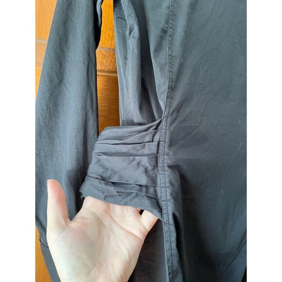 Untuckit For Her Women's Angelina Black Button Down Mini Long Sleeve Dress SZ 4 - Picture 11 of 15